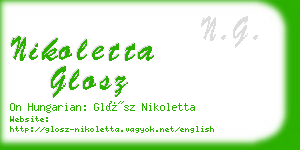 nikoletta glosz business card